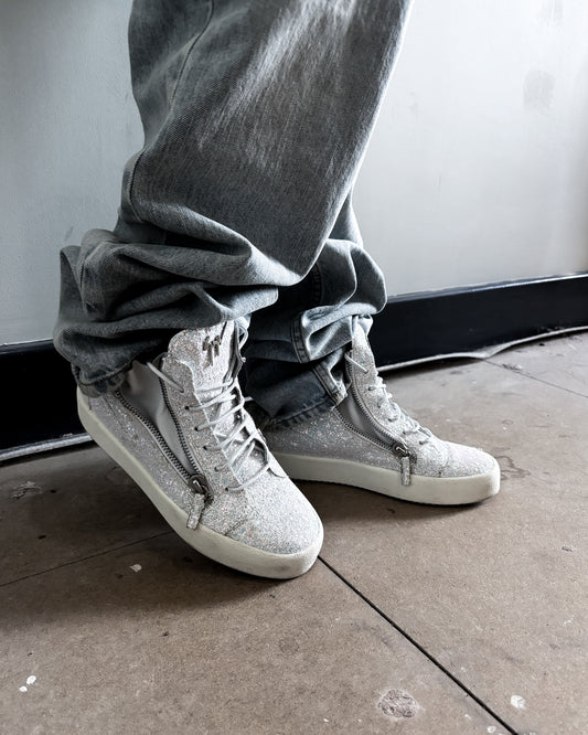 GLITTER ‘KRISS’ ZIP HIGH TOPS