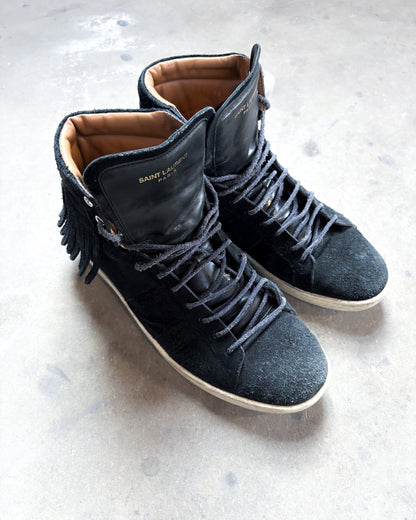 F/W15 BLACK SUEDE FRINGE HIGH TOPS