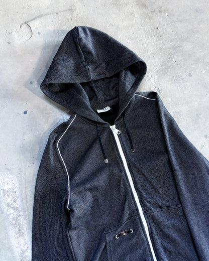A/W10 HYBRID NET ZIP HOODIE