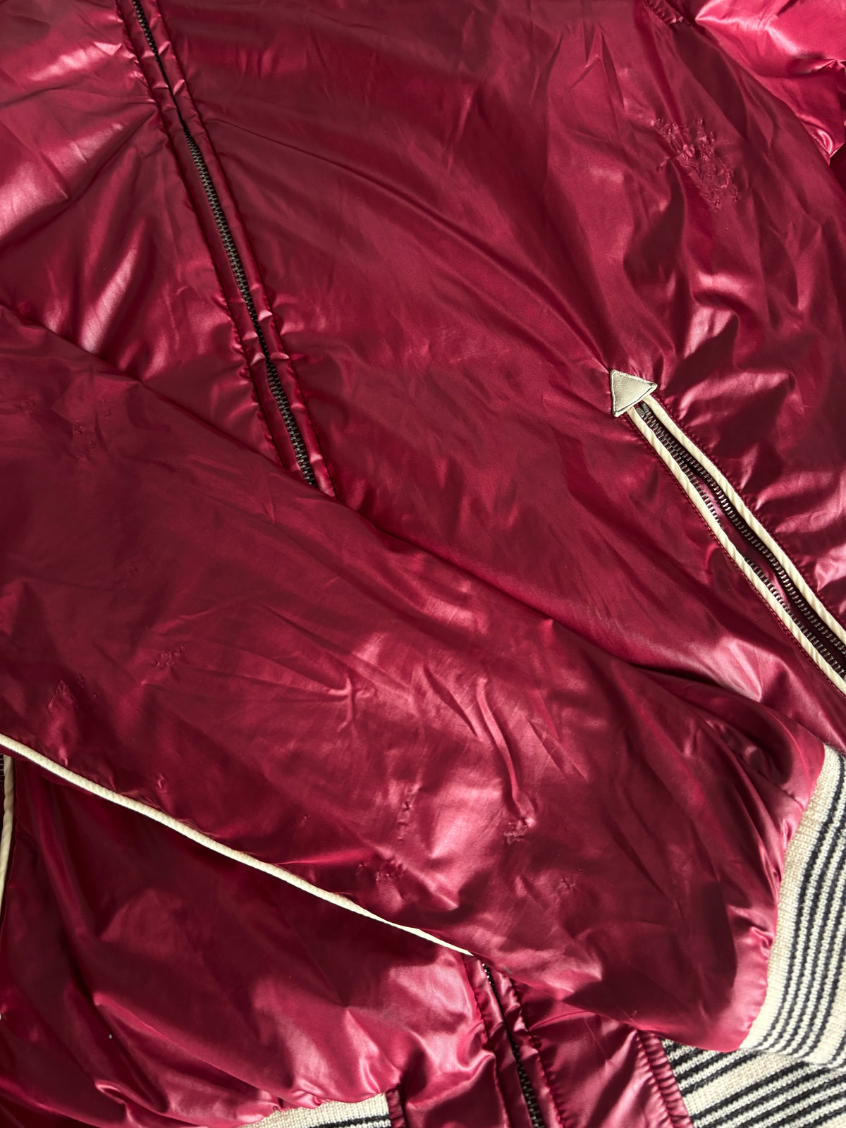 S/S19 RED NYLON TEDDY BOMBER