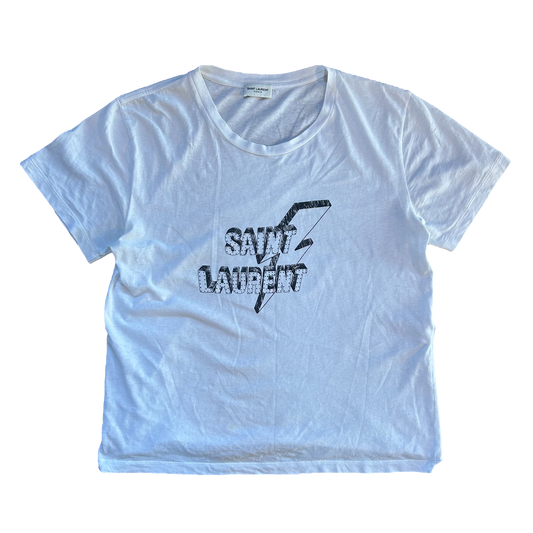 S/S17 LIGHTING BOLT WHITE TEE