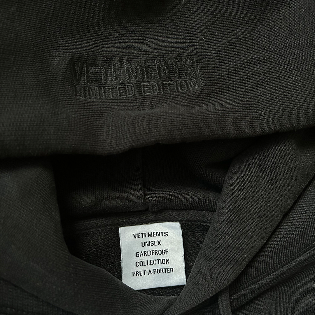 VETEMENTS ANARCHY GOTHIC TEXT HOODIE