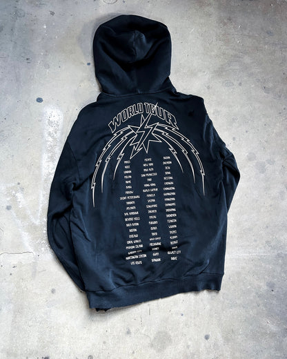 F/W18 DISTRESSED WORLD TOUR HOODIE