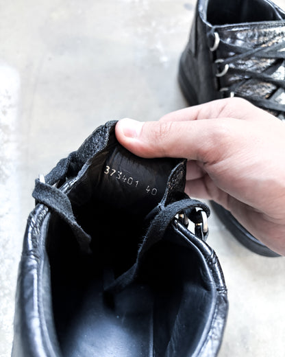 BLACK LEATHER ARENA HIGH TOP
