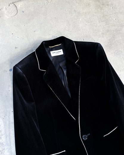 F/W19 GOLD TRIM VELVET BLAZER