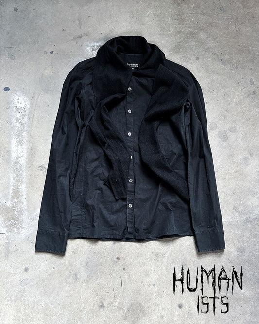 AW08 SCARF COLLAR BUTTON UP