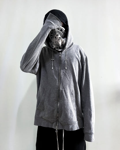 S/S13 GREY COIN ZIP UP