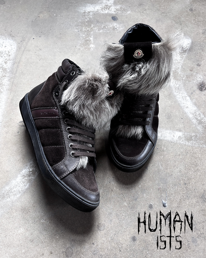 BROWN FUR HIGH TOPS