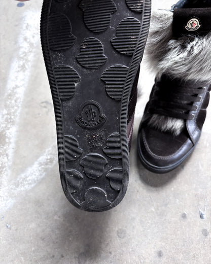 BROWN FUR HIGH TOPS