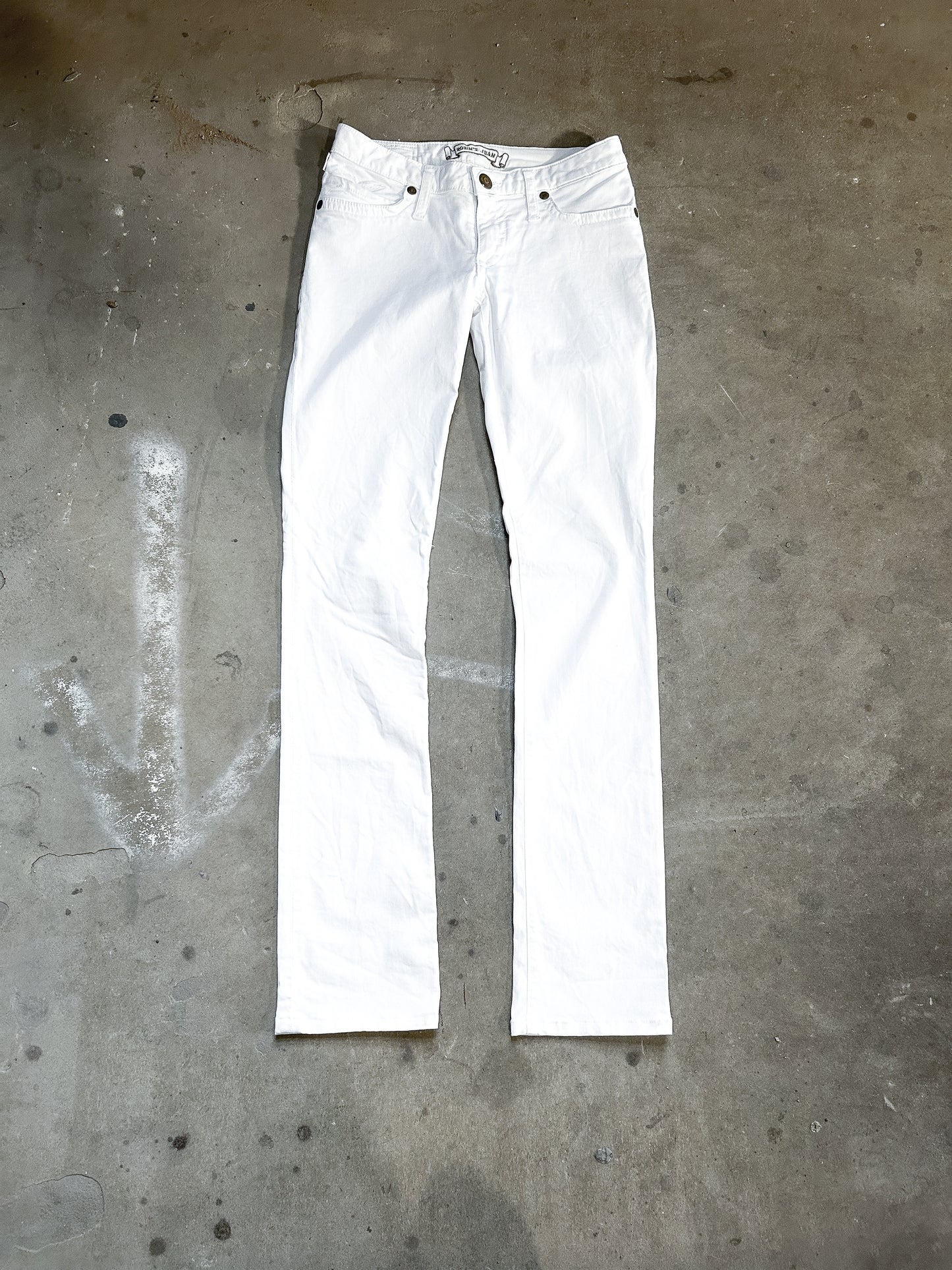 WHITE STUD WINGED DENIM