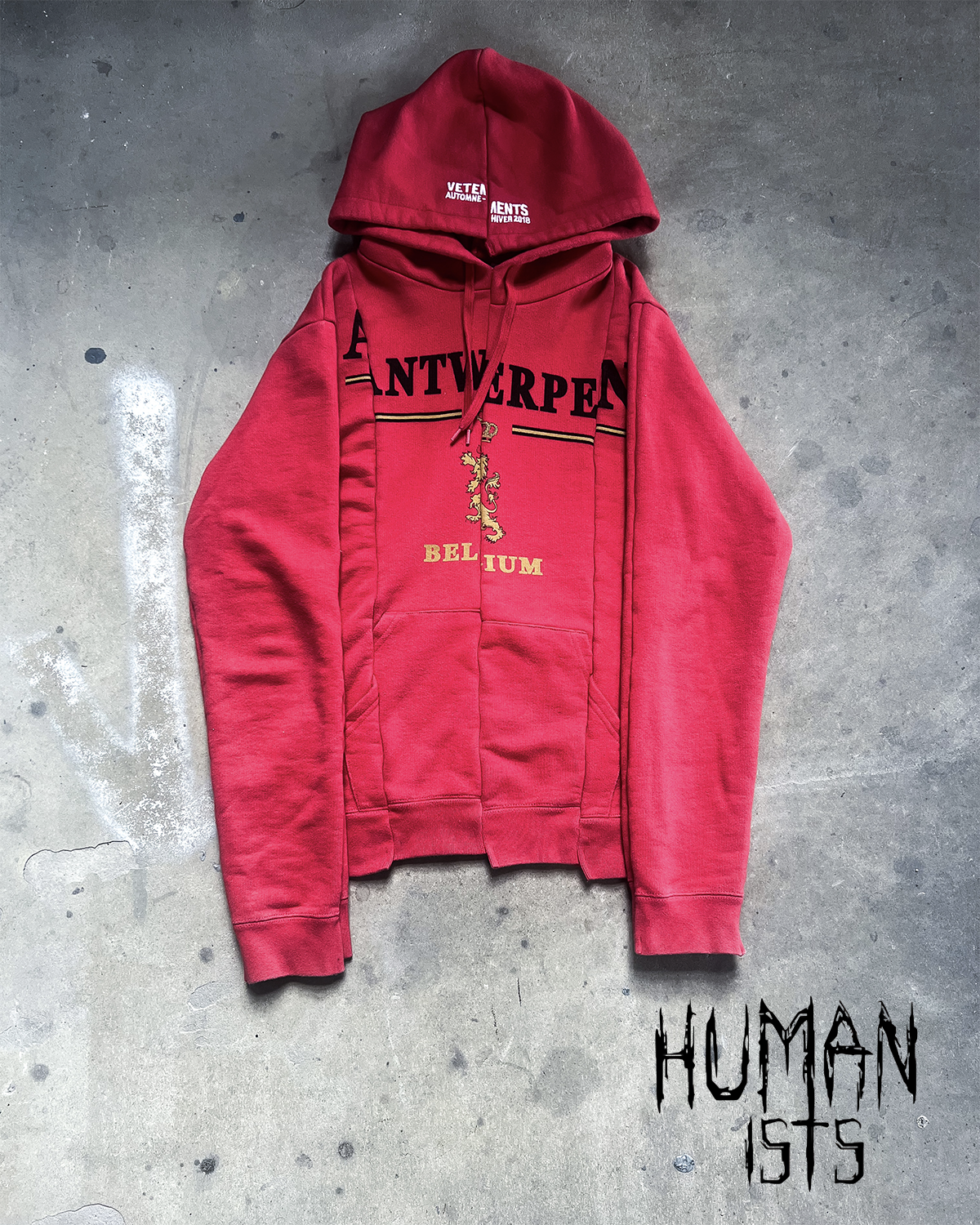 A/W18 RED ANTWERPEN HOODIE