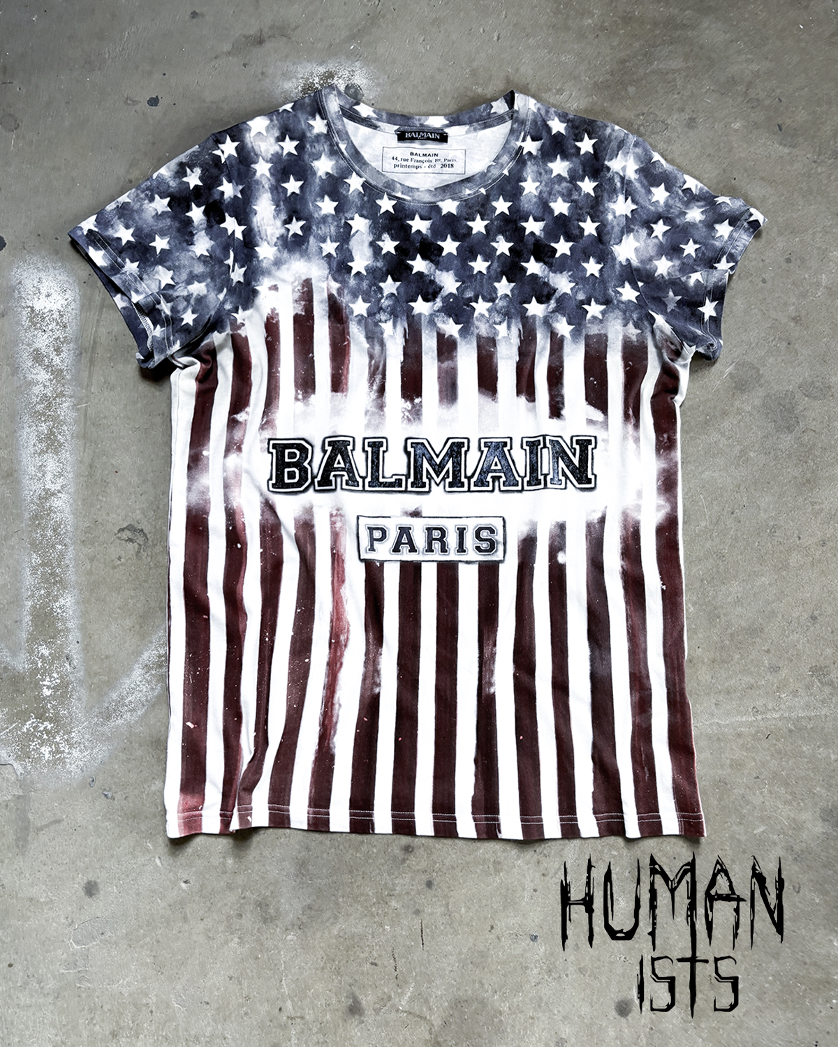S/S18 DISTRESSED AMERICAN FLAG T-SHIRT
