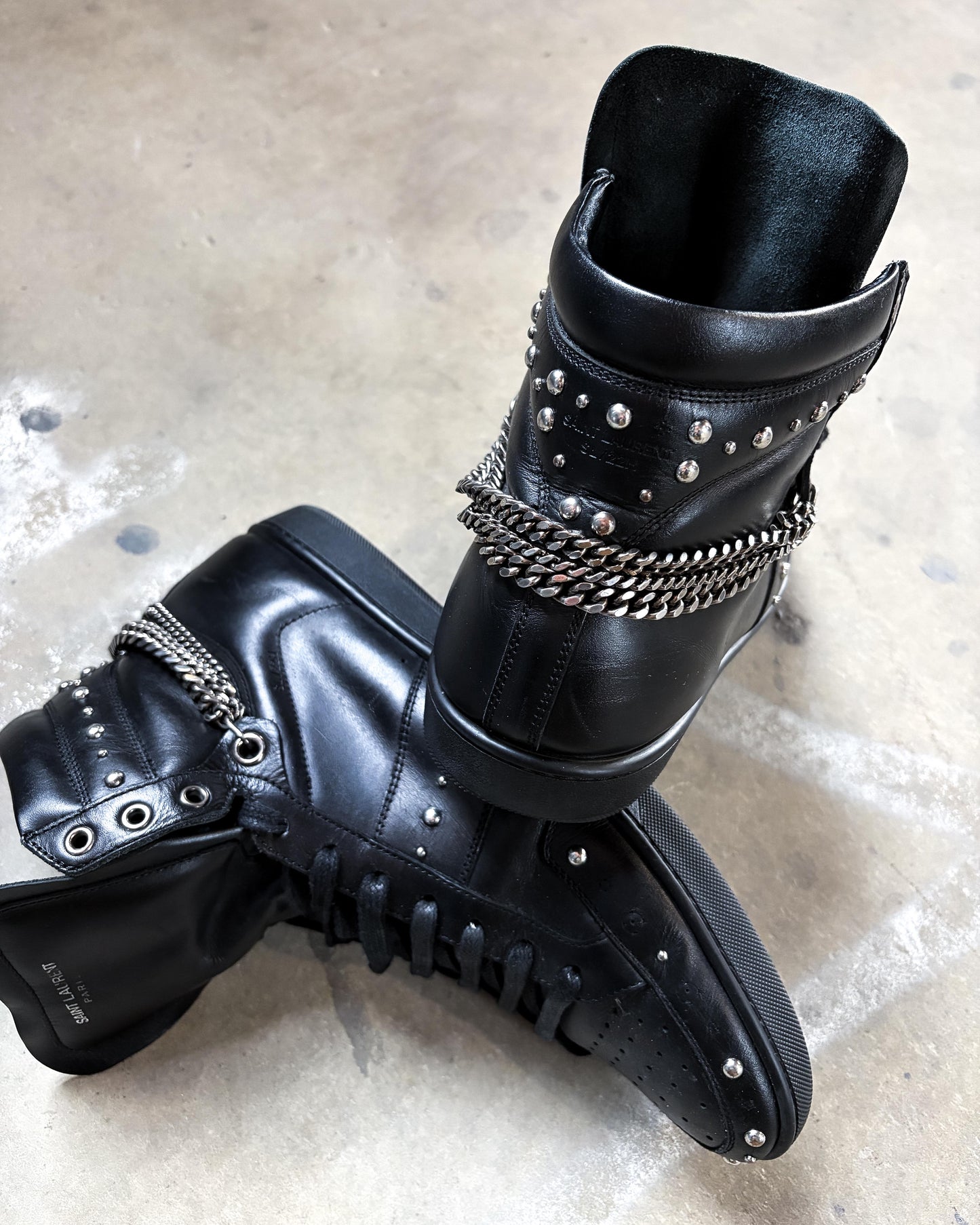 F/W15 22H CHAIN STUDDED “WOLLY” HIGH TOP