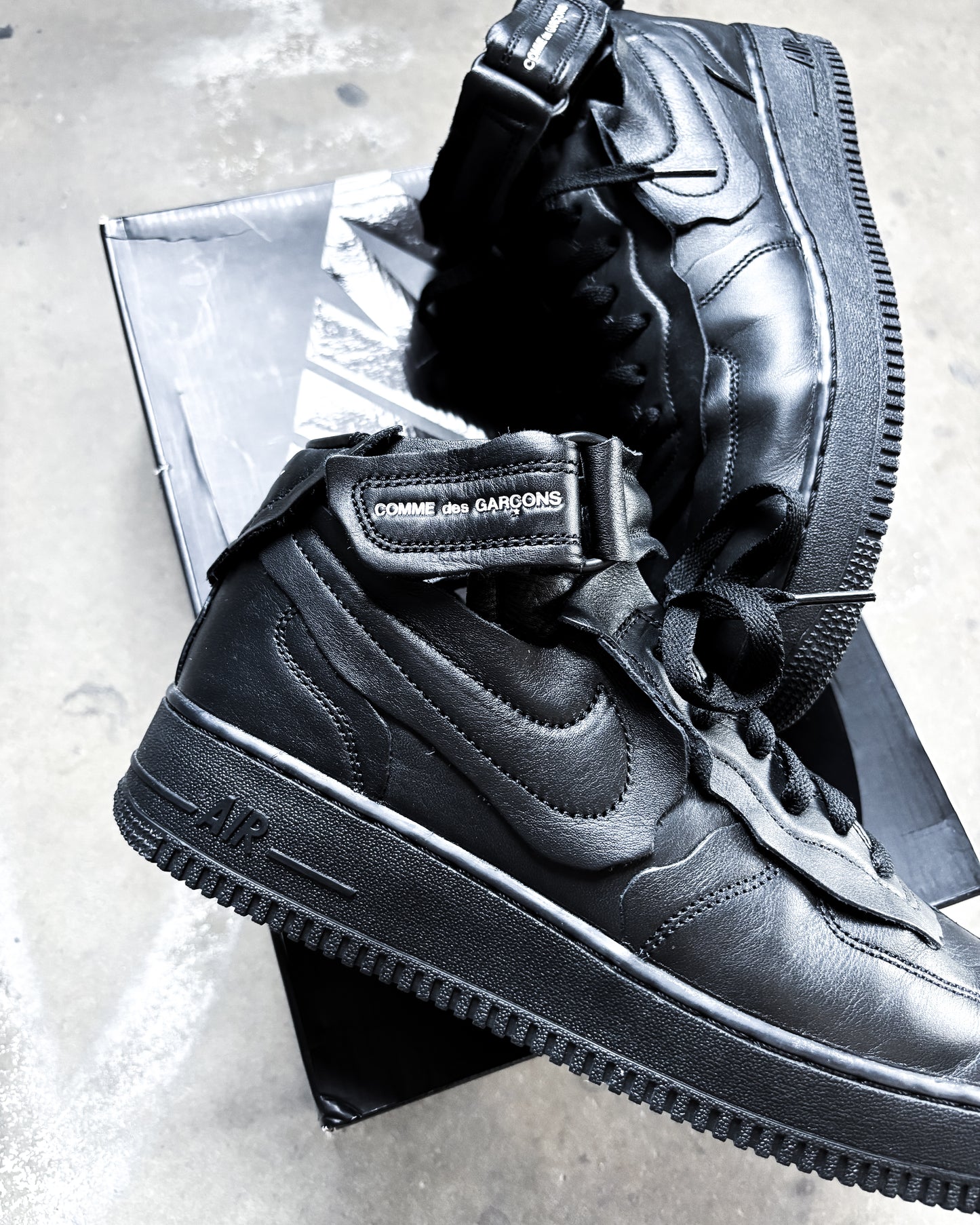 BLACK CDG AIR FORCE 1