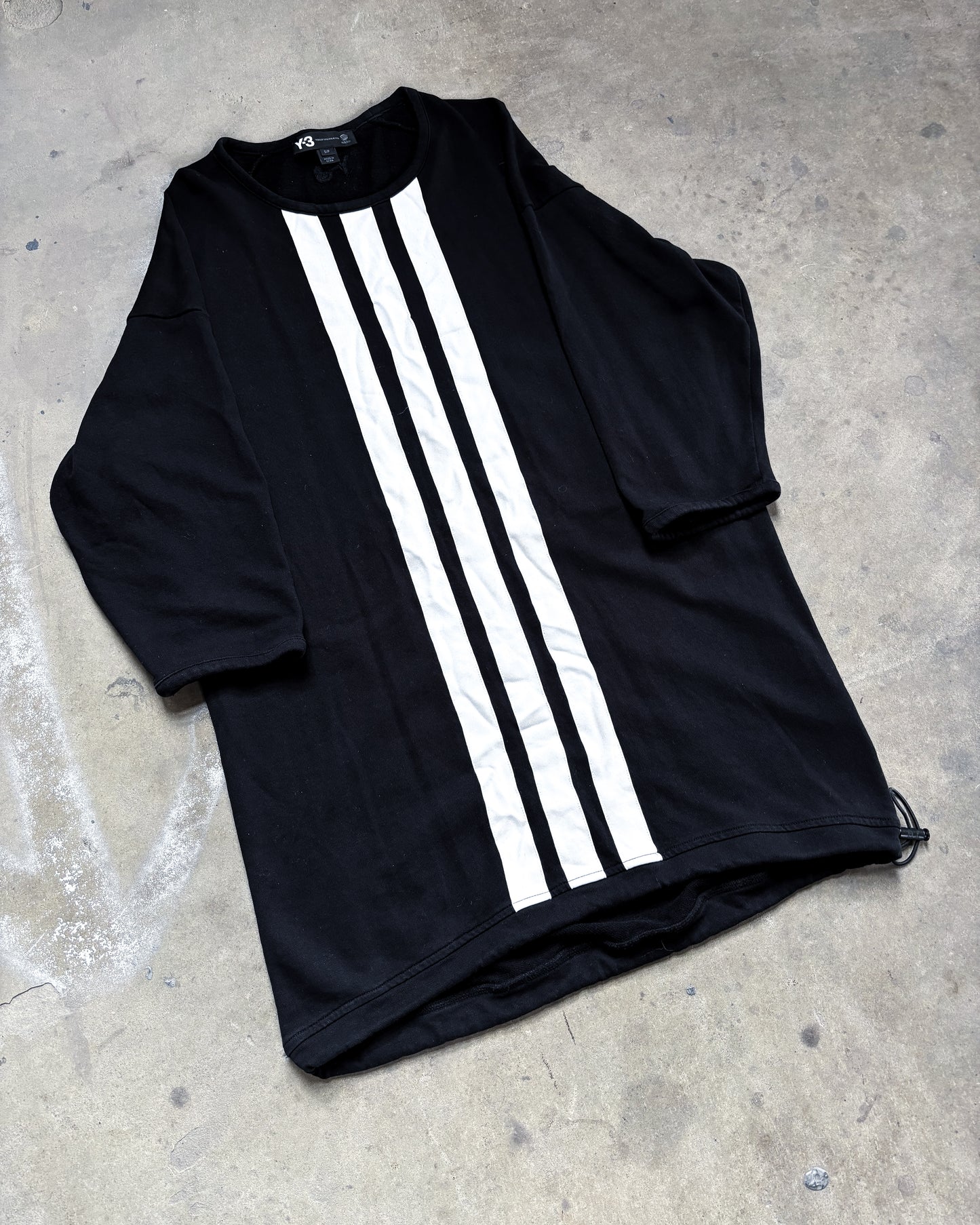 Y3 THREE STRIPE OVERSIZED SWEATER