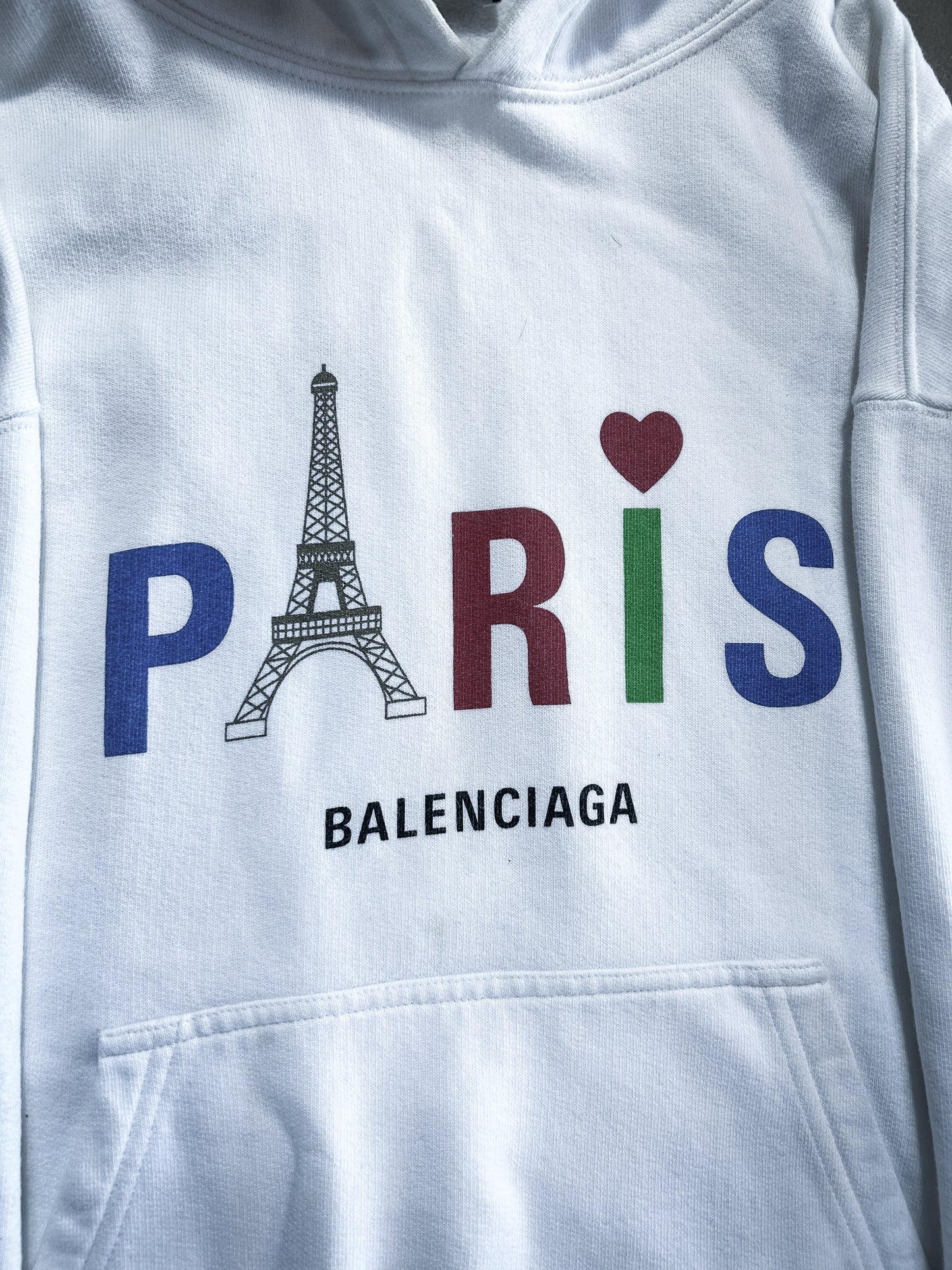 WHITE PARIS EIFFEL TOWER HOODIE
