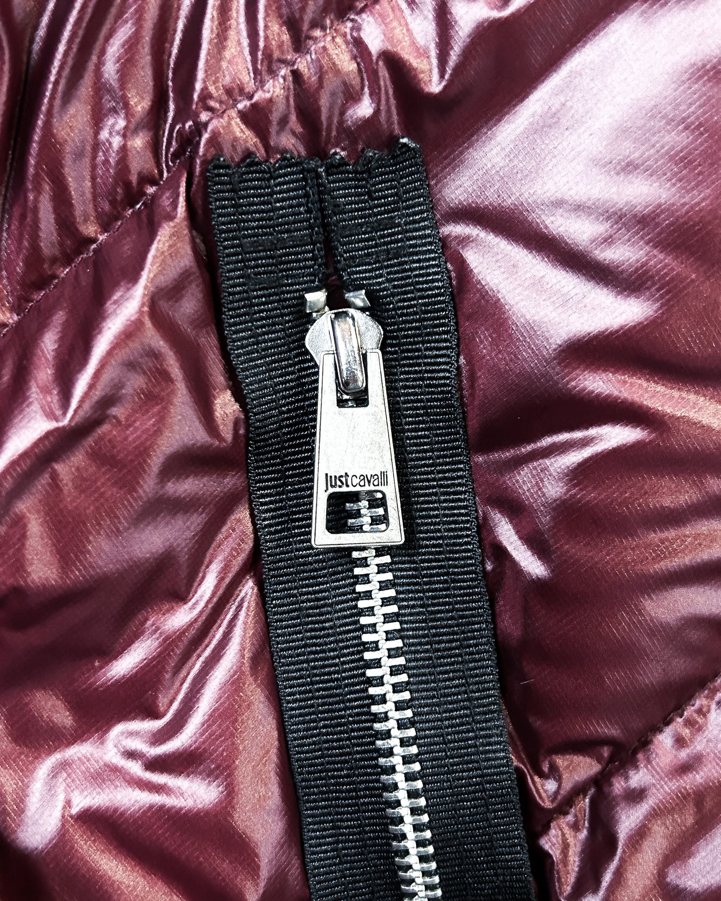 NYLON RED PUFFER DOWN JACKET