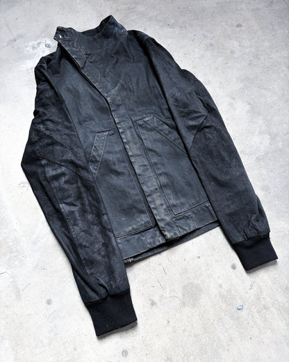 S/S13 “ISLAND” DRK SHDW LEATHER SLEEVE SLAVE JACKET