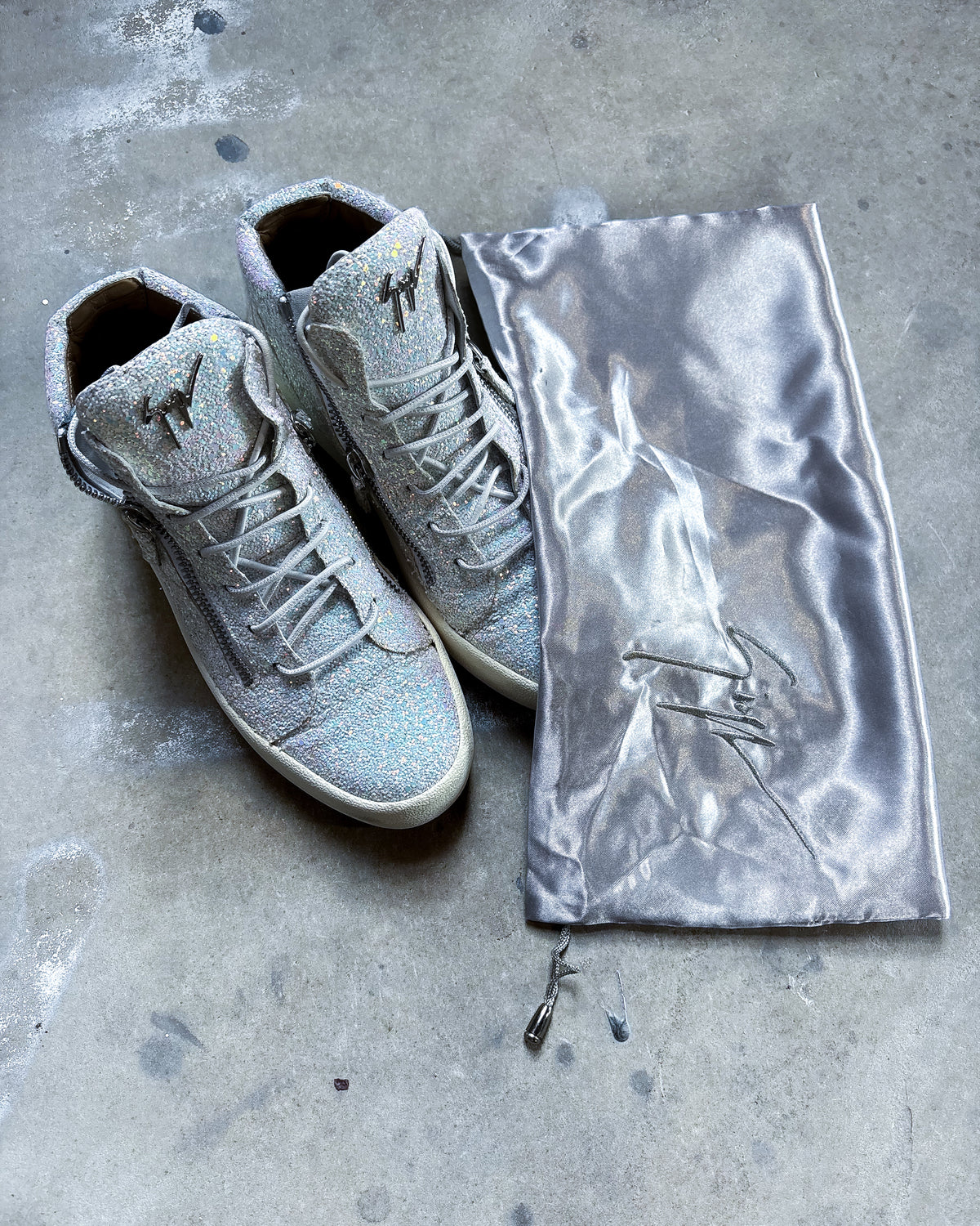 GLITTER ‘KRISS’ ZIP HIGH TOPS