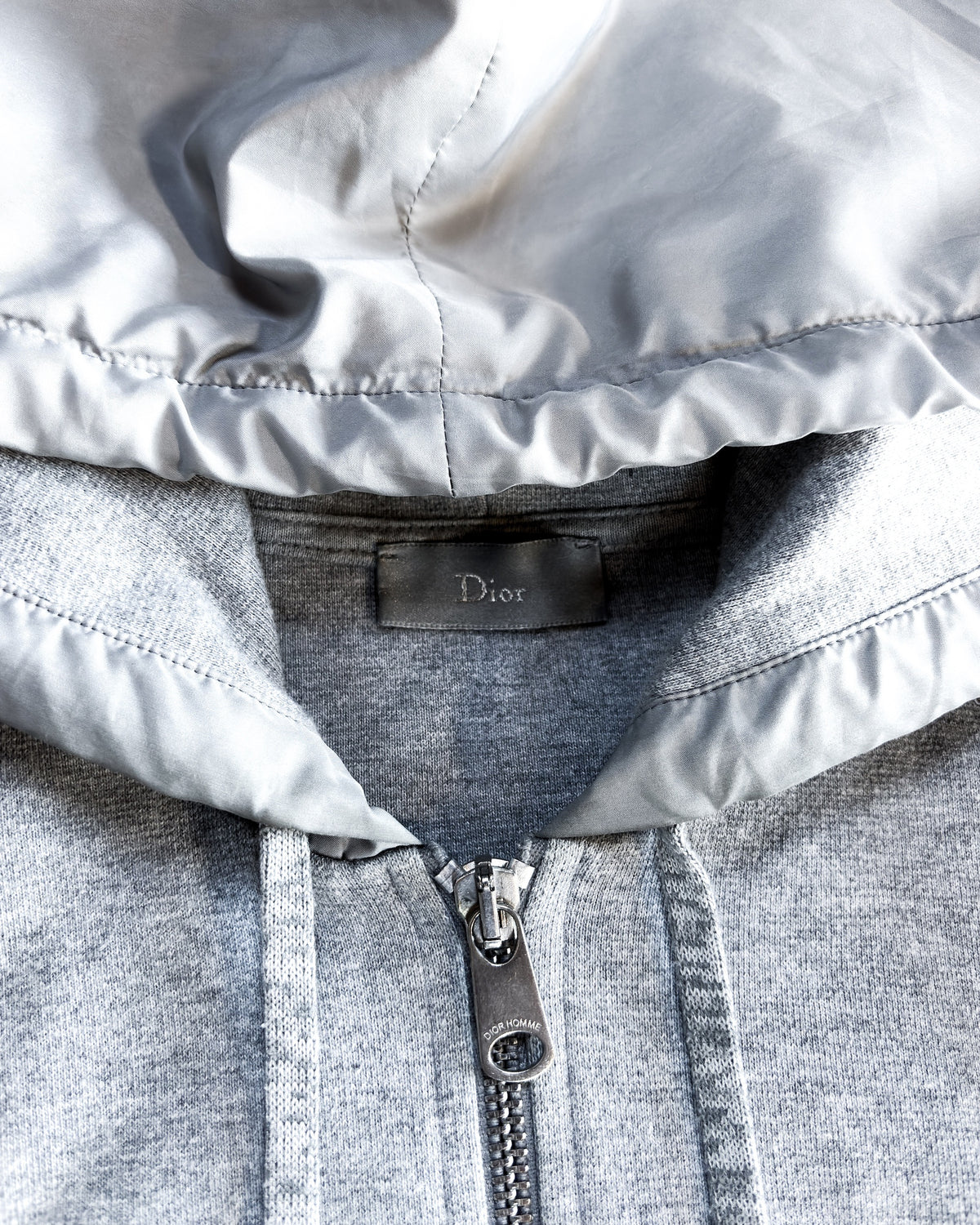 S/S11 GREY HYBRID ZIP UP