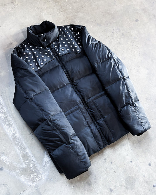 F/W14 STUDDED LEATHER PUFFER JACKET