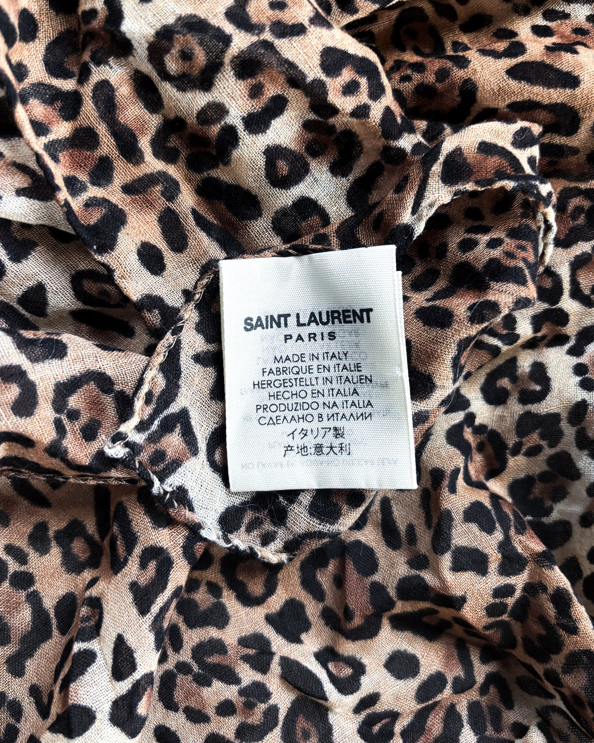 S/S16 LEOPARD WOOL SCARF