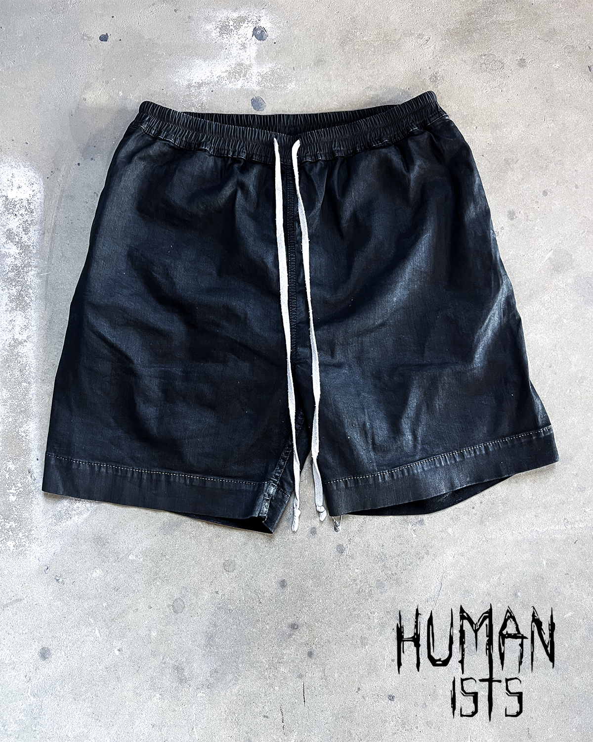 S/S19 “BABEL” BLACK WAX SHORTS