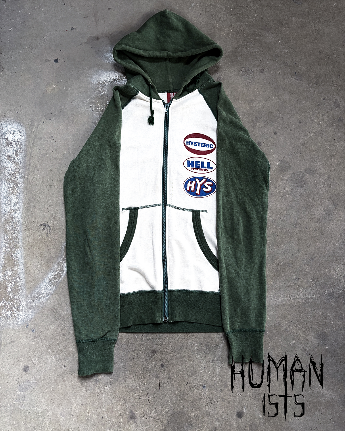 90S ‘HELL’ RAGLAN ZIP UP