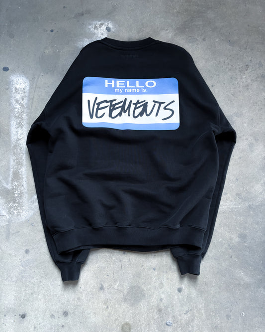 S/S22 ‘MY NAME IS VETEMENTS’ NAME BADGE SWEATER
