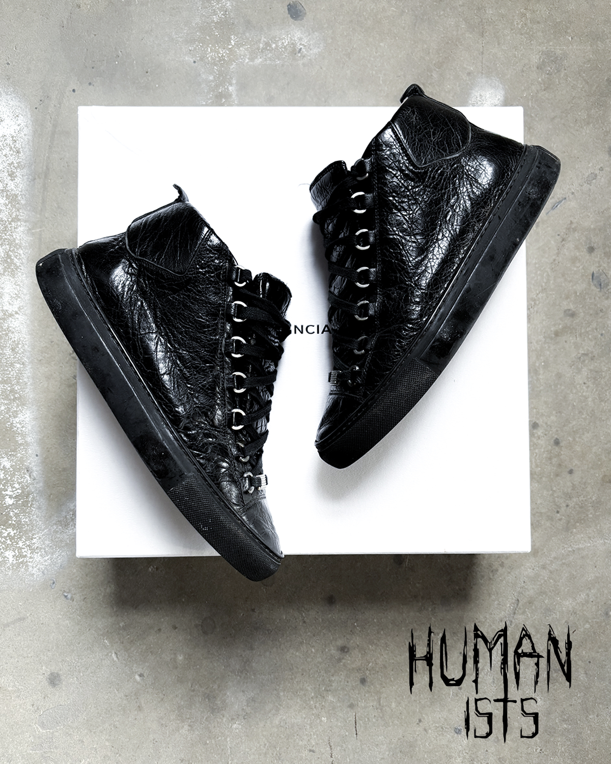 BLACK CALFSKIN ARENA HIGH