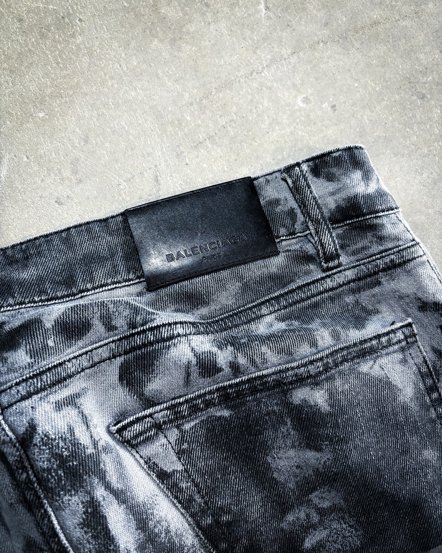 S/S16 BLACK PAINTED SLIM DENIM BY ALEXANDER WANG