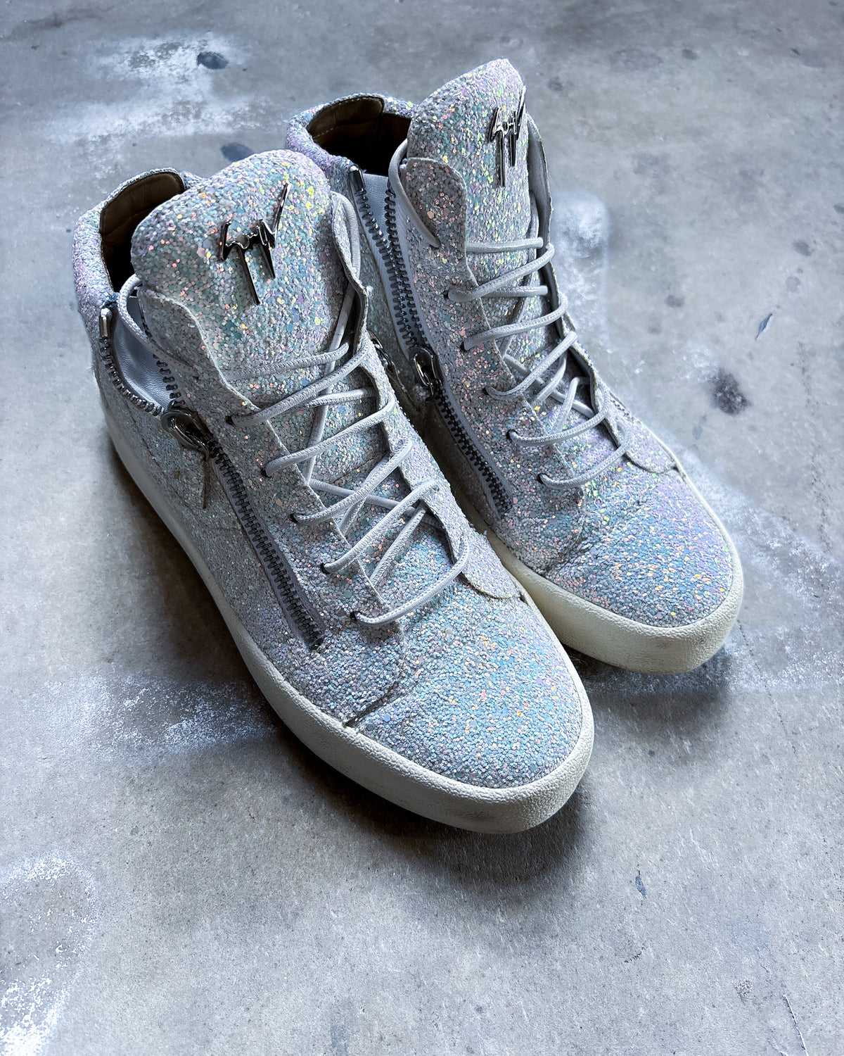 GLITTER ‘KRISS’ ZIP HIGH TOPS