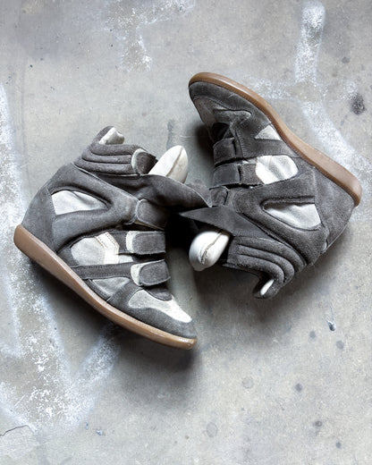 GREY/BROWN BEKETT WEDGE SNEAKERS