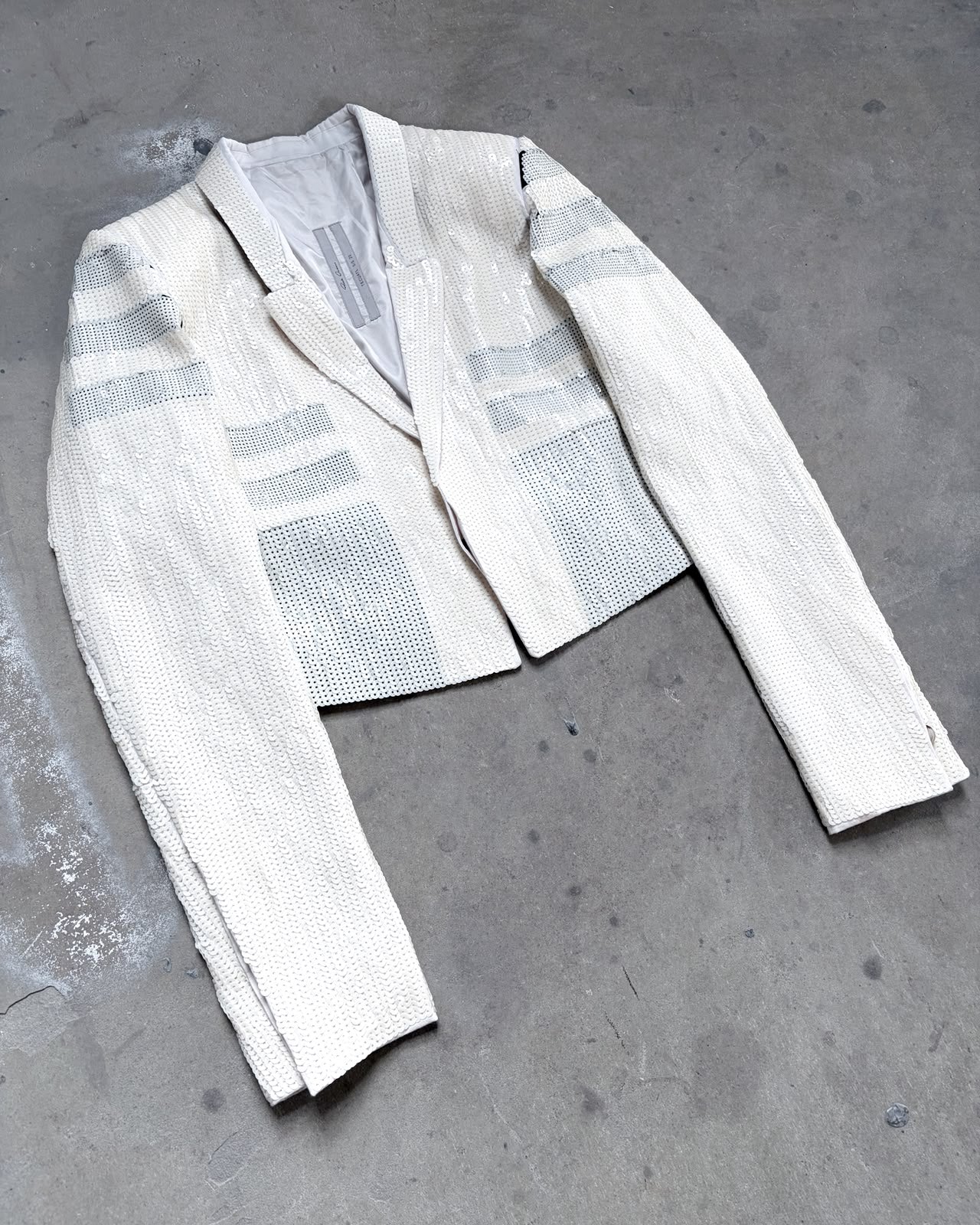 S/S20 CREAM SEQUIN BOMBER