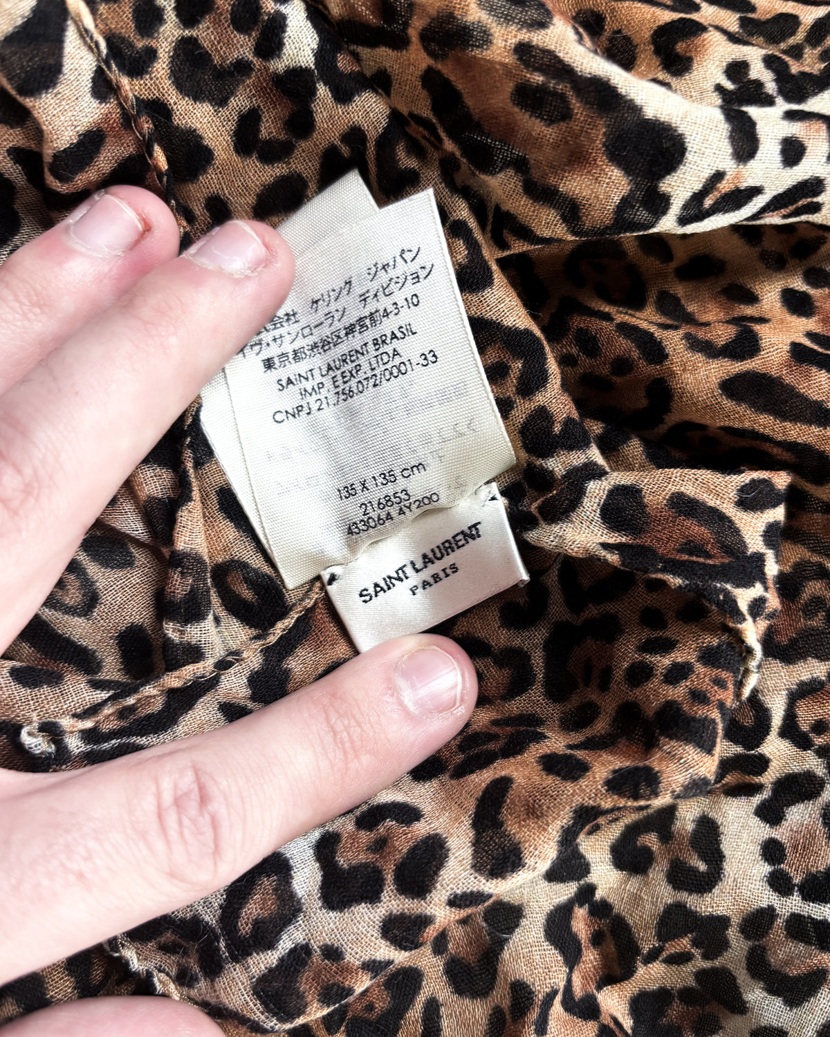 S/S16 LEOPARD WOOL SCARF