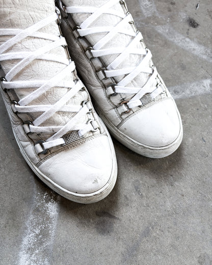 WHITE LEATHER ARENA HIGH TOPS
