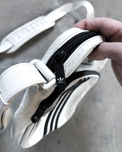 WHITE CROSSBODY MESSENGER BAG