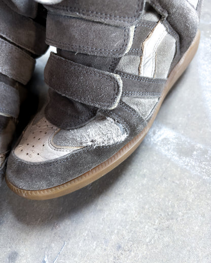 GREY/BROWN BEKETT WEDGE SNEAKERS