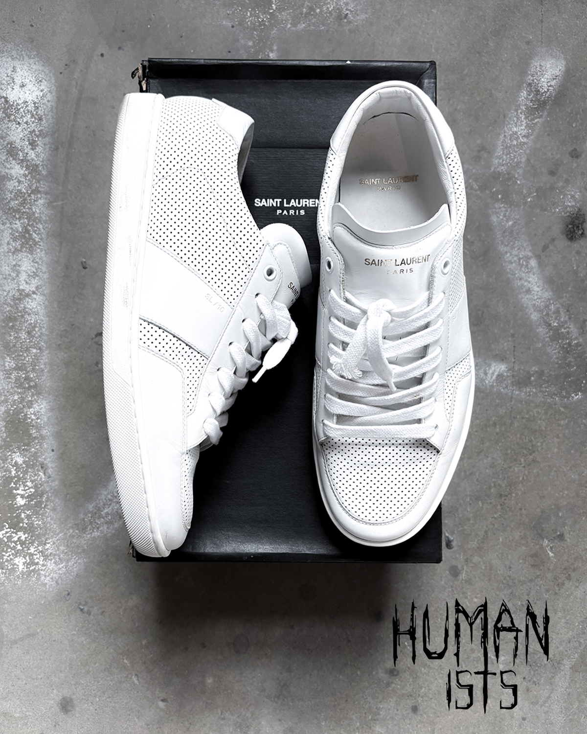S/S15 PERFORATED WHITE SL/10 LOW TOPS