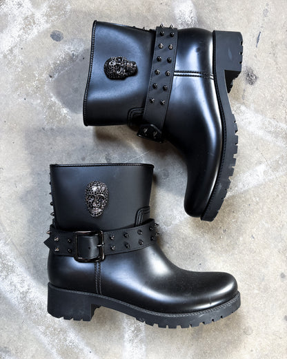 RHINESTONE SKULL STREETLIFE BOOTS