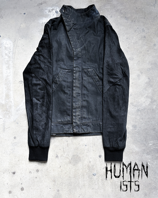 S/S13 “ISLAND” DRK SHDW LEATHER SLEEVE SLAVE JACKET