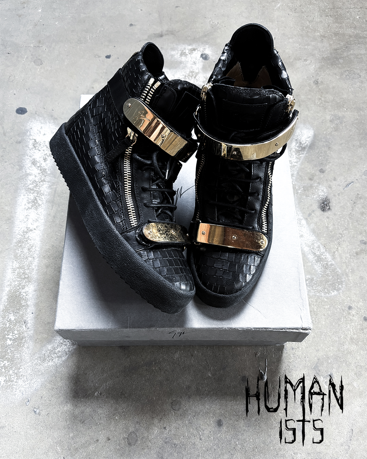COBY GOLD PLATE SNAKE HIGH TOPS