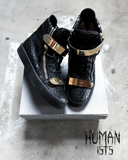 COBY GOLD PLATE SNAKE HIGH TOPS