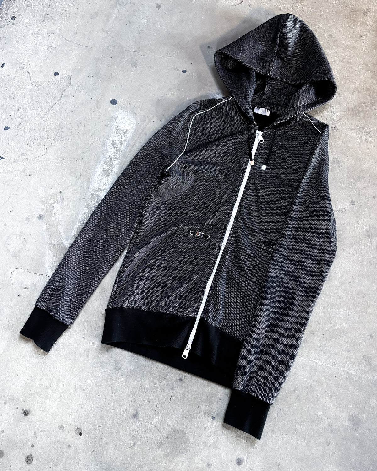 A/W10 HYBRID NET ZIP HOODIE