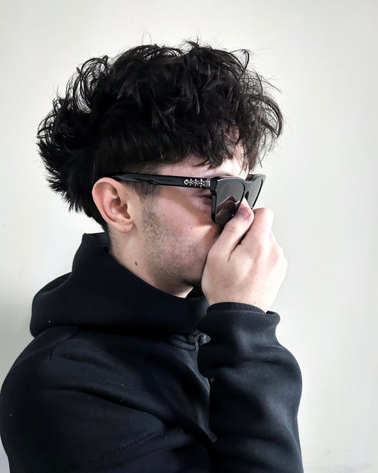 BLACK CLITTERATI WAYFARER SUNGLASSES