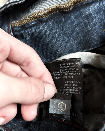DISTRESSED BIKER DENIM