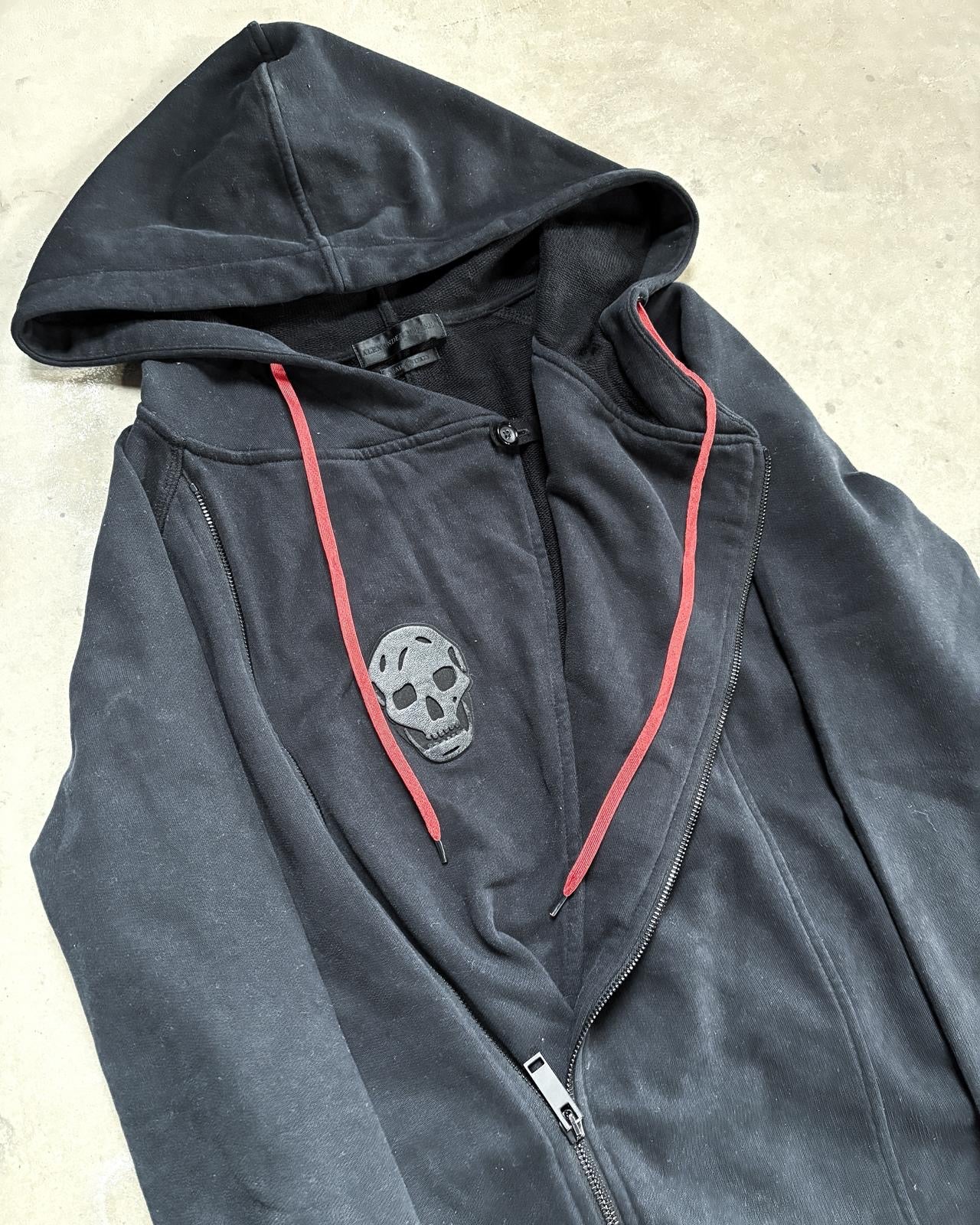 A/W15 SKULL ASYMMETRICAL ZIP UP