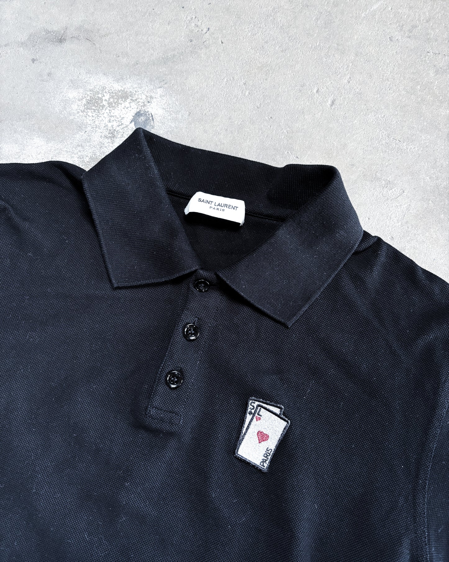 SILVER PLAYING CARD BLACK POLO
