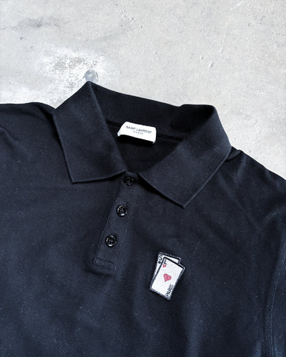 SILVER PLAYING CARD BLACK POLO