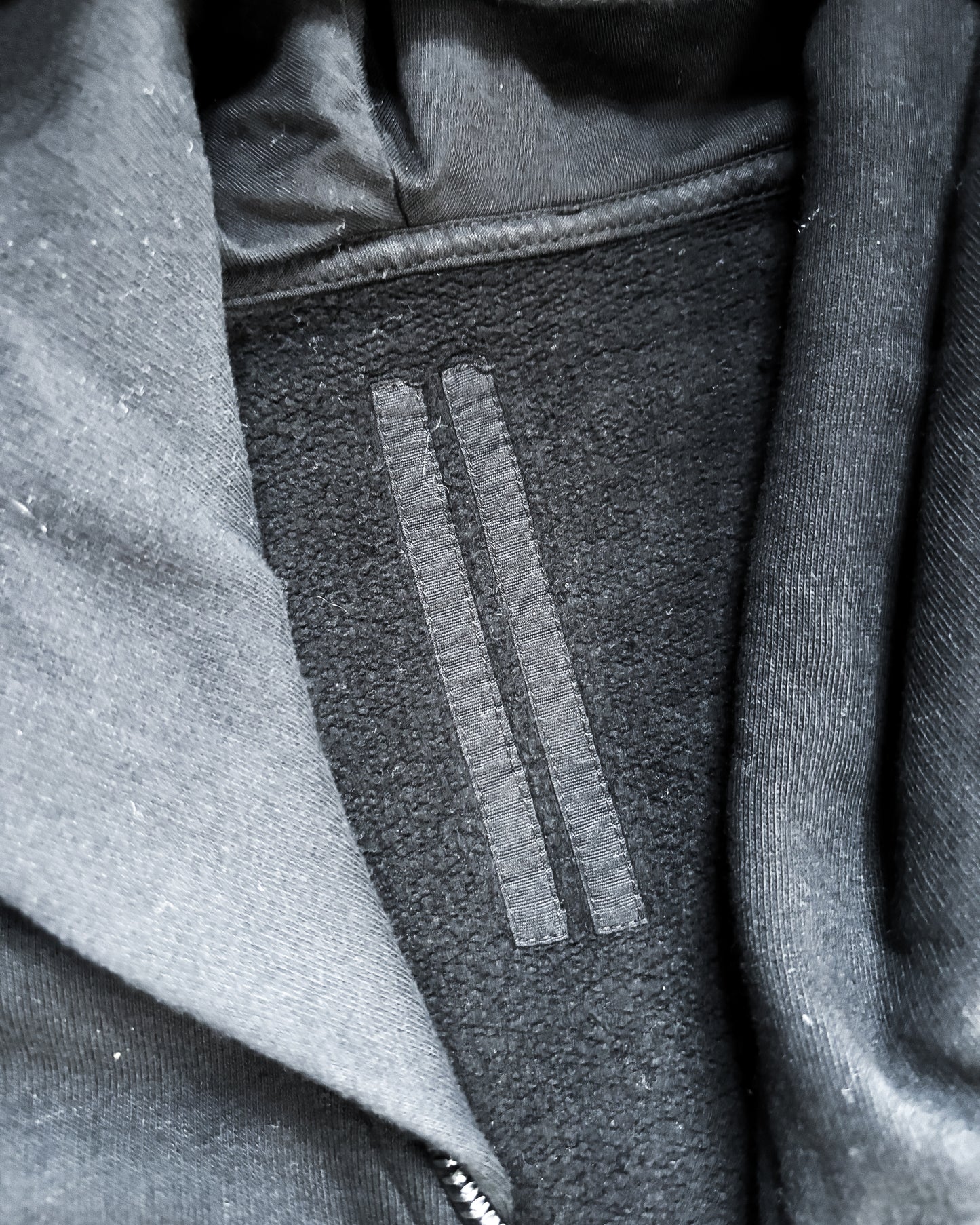F/W16 LAMBSKIN SLEEVE MOUNTAIN HOODIE